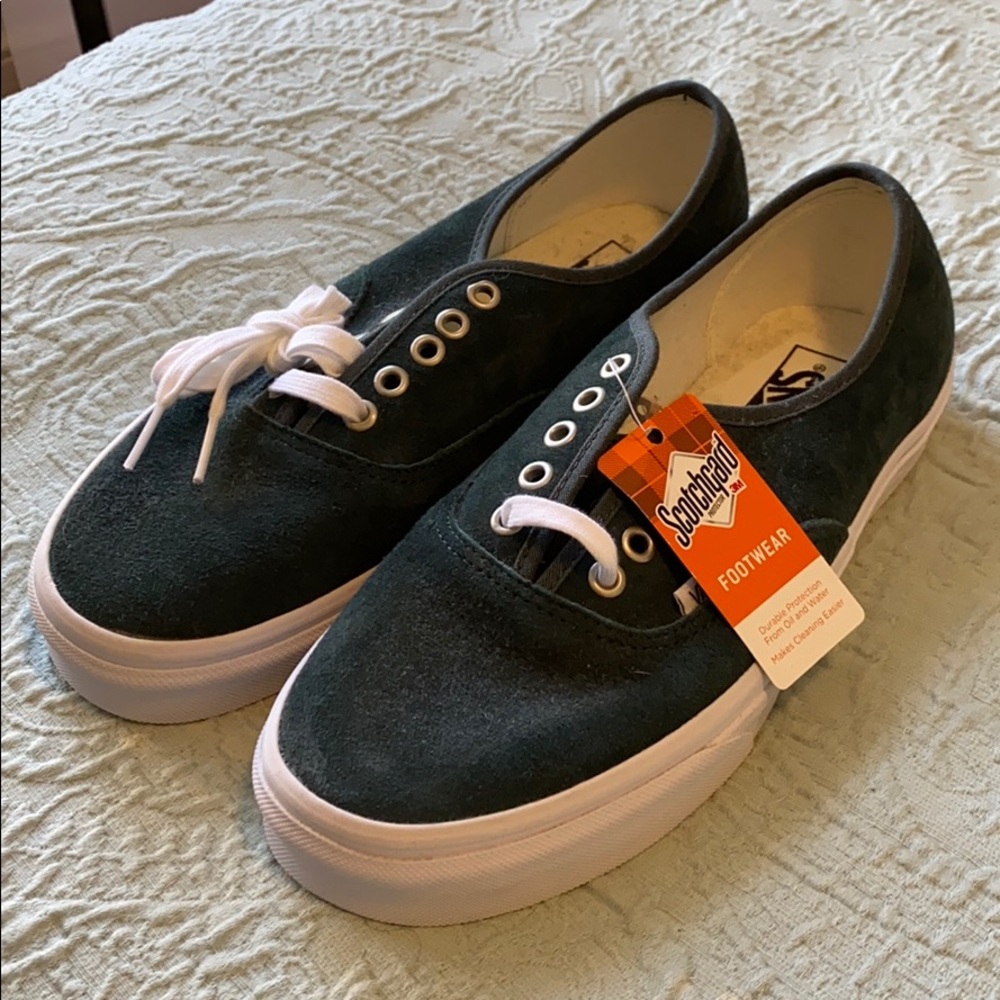 Teal suede vans women’s size 10
